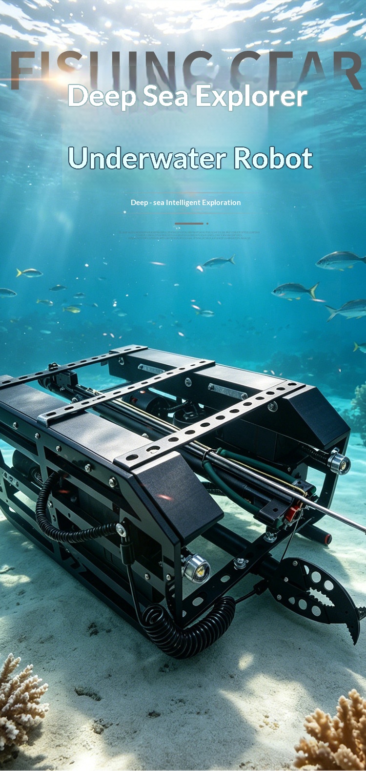 Underwater Drone With Robotic Arm - Underwater Robot Fishing Visual Detection Search