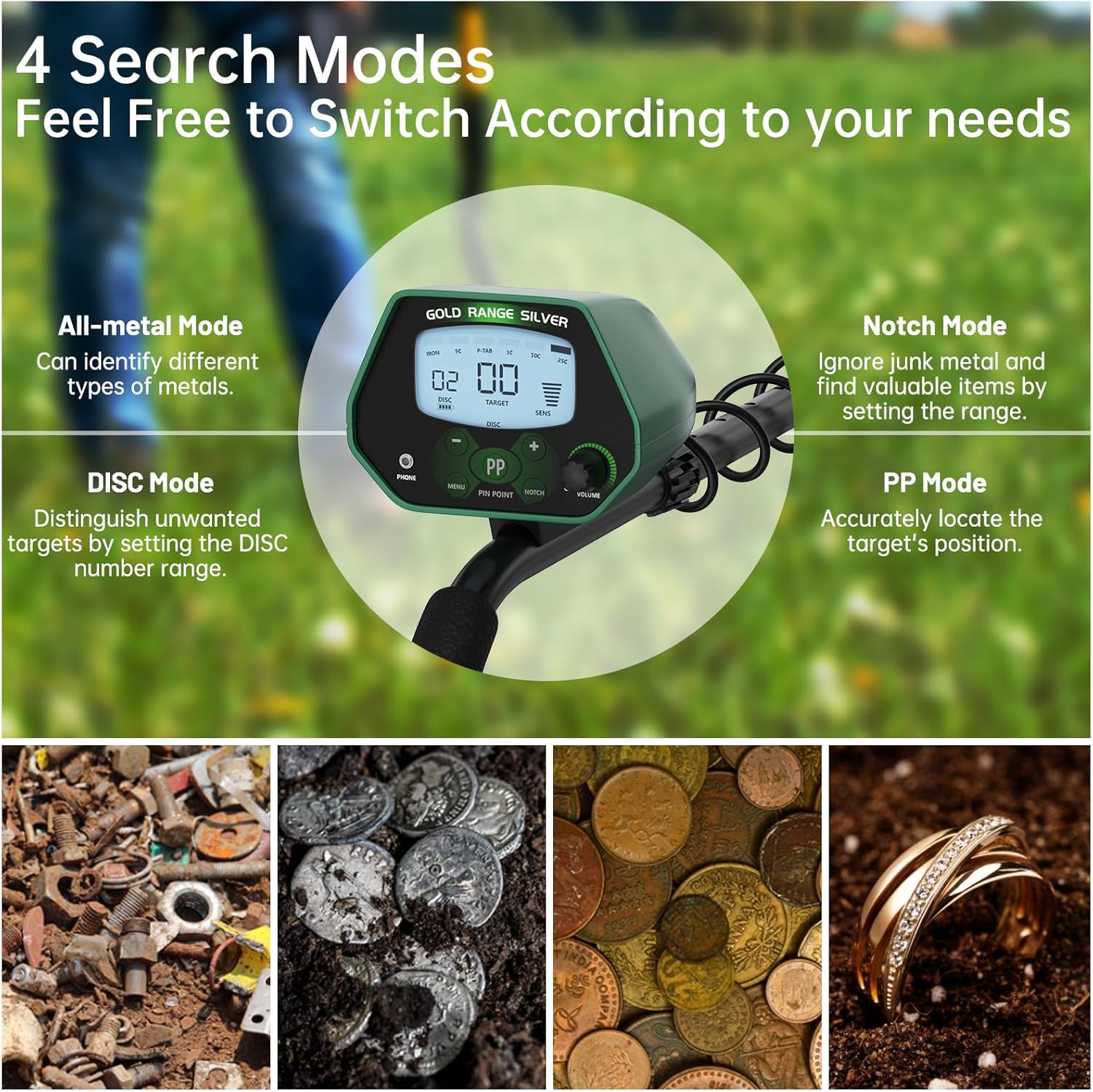 Hot Sell Protable MD1037 under - Underwater Metal Detector Waterproof recension och pris