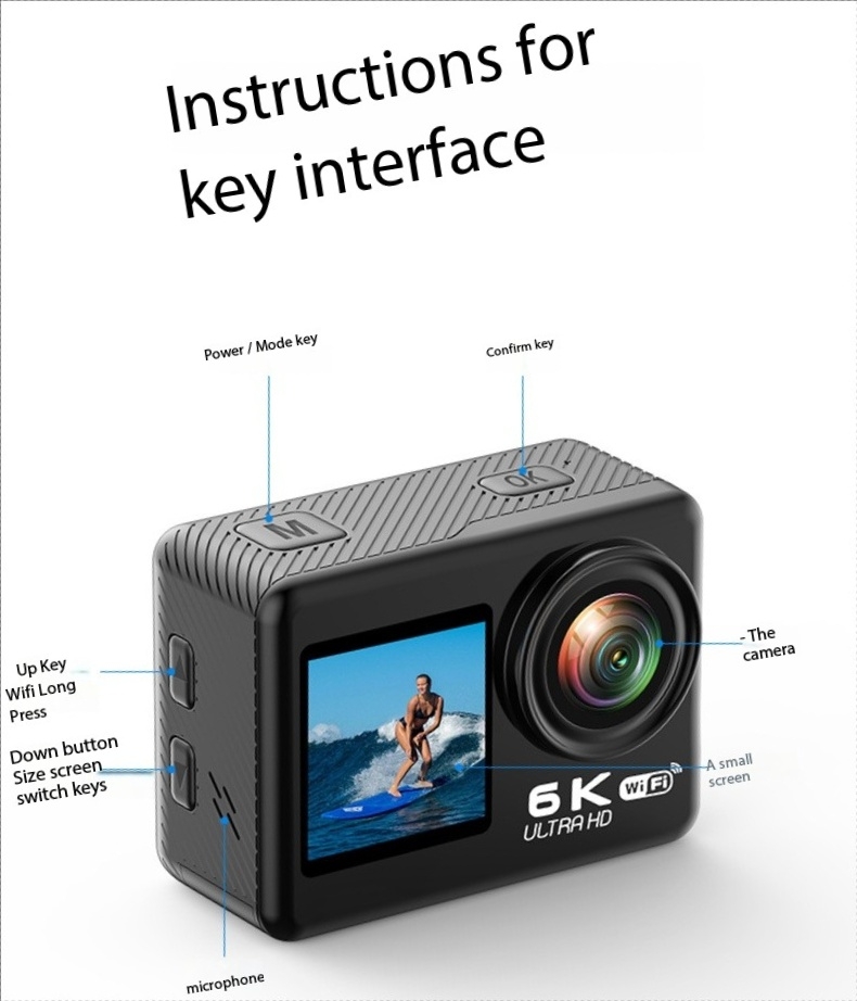 WiFi Action Camera With 6K Sta - Underwater Fishing Camera 4K recension och pris