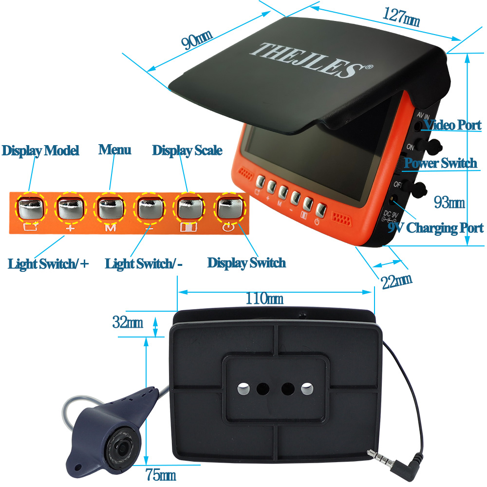 THEJLES HD 1000 Line Ice Fishi - Underwater Fishing Camera 4K recension och pris