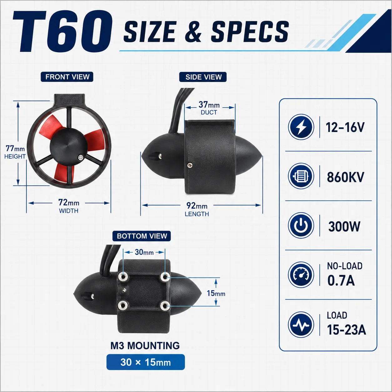 Waterproo T60 Underwater Thrus - Rov Underwater Robot Thruster recension och pris