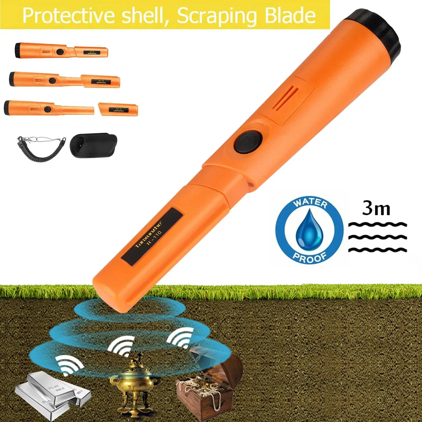 TC-110 High Quality Handheld M - Underwater Metal Detector Waterproof recension och pris