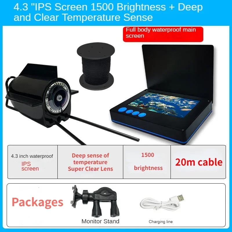 4.3/5 Inch Night Vision Underw - Underwater Fishing Camera 4K recension och pris